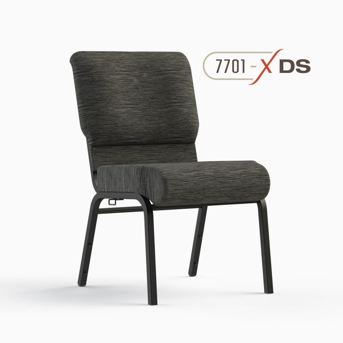 7701-X Designer Shown in CULP Winslow - Mineral Fabric & Textured Black Frame