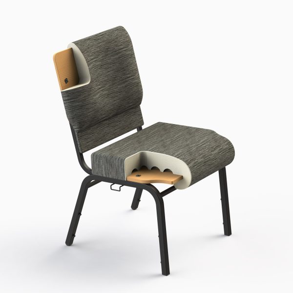 7701-X Shown in CULP Winslow - Mineral Fabric & Textured Black Frame