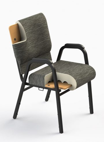 7741-X Shown in CULP Winslow - Mineral Fabric & Textured Black Frame