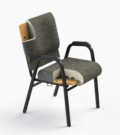 7741-X Shown in CULP Winslow - Mineral Fabric & Textured Black Frame