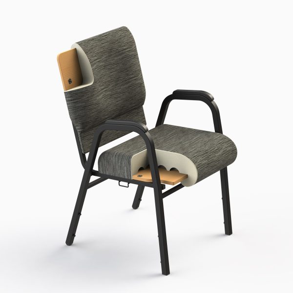 7741-X Shown in CULP Winslow - Mineral Fabric & Textured Black Frame