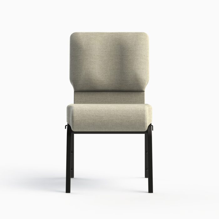 7701-18 HZ Church Chair shown in CULP Archetype Quartz fabric & Textured Black frame