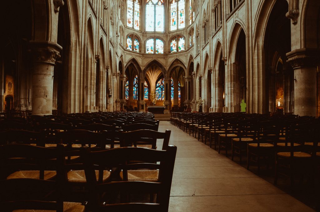 inside of a medieval church